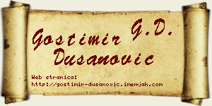 Gostimir Dušanović vizit kartica